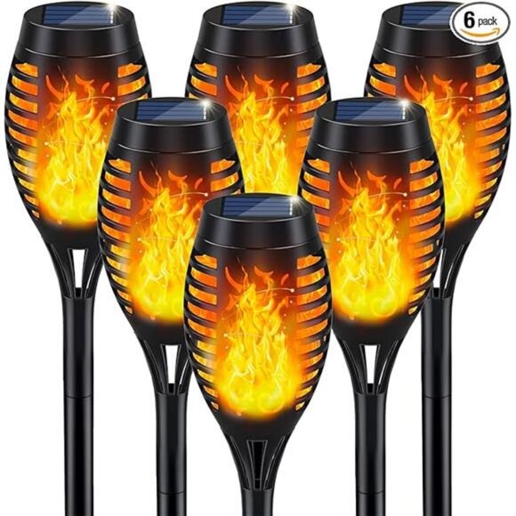 Solar Torch Light with Flickering Flame for Halloween Decor Solar Garden Lights - Picture 7 of 7